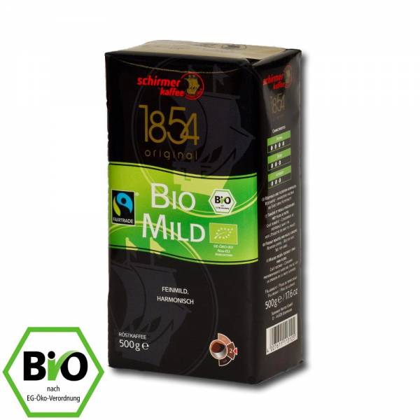 Schirmer Kaffee Bio mild, 500g, gemahlener Fairtrade-Kaffee
